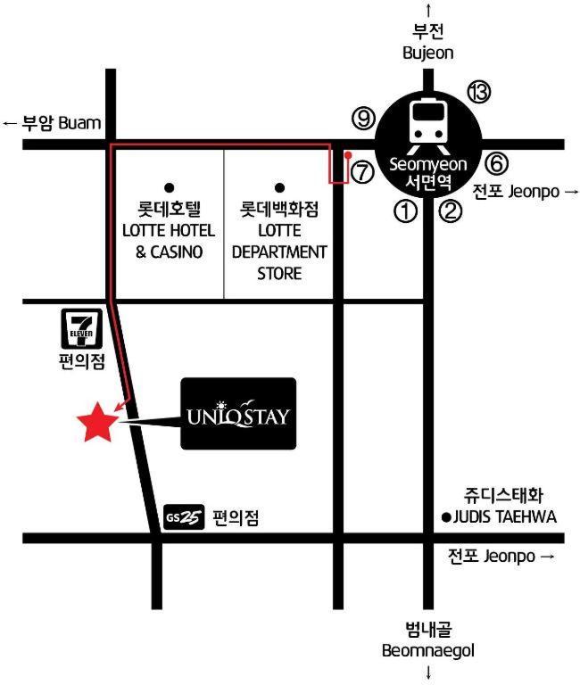 Uniqstay Busan Buitenkant foto